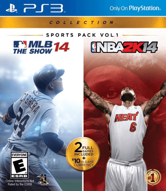 PlayStation Sports Pack Vol. 1: MLB 14 The Show & NBA 2K14 box art for Playstation 3